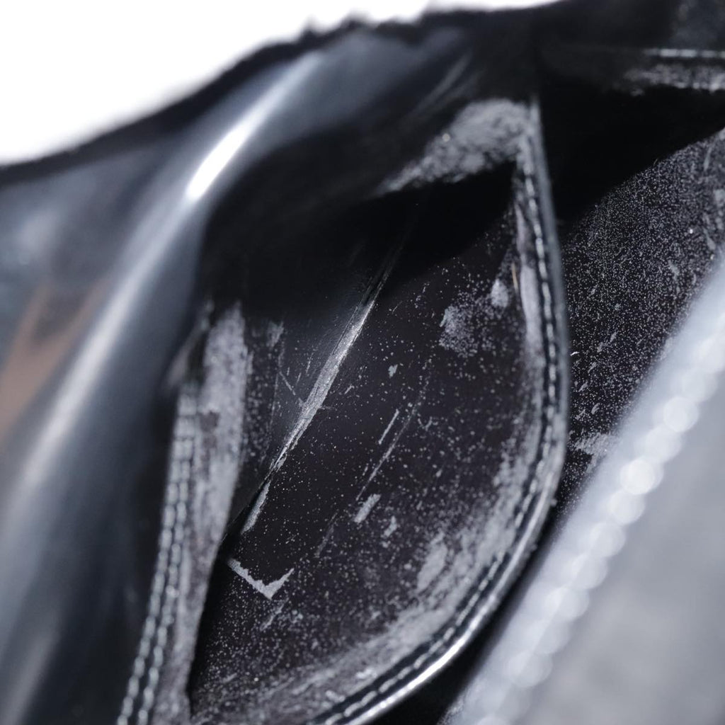 GUCCI Hand Bag Patent Leather Black Silver 007 2046 0249 90643