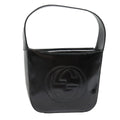 GUCCI Hand Bag Patent Leather Black Silver 007 2046 0249 90643