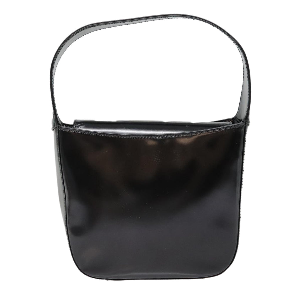 GUCCI Hand Bag Patent Leather Black Silver 007 2046 0249 90643