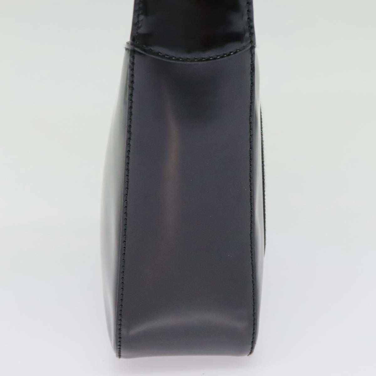 GUCCI Hand Bag Patent Leather Black Silver 007 2046 0249 90643