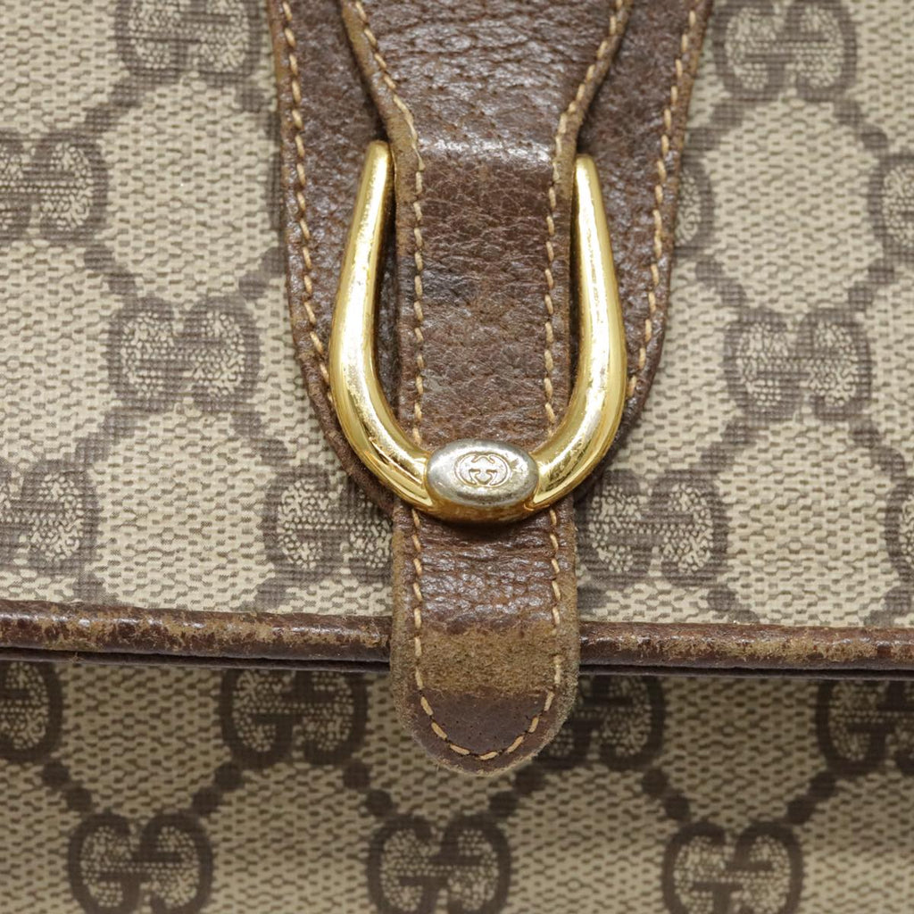 GUCCI GG Supreme Shoulder Bag PVC Beige Gold Silver 904 02 050 90654
