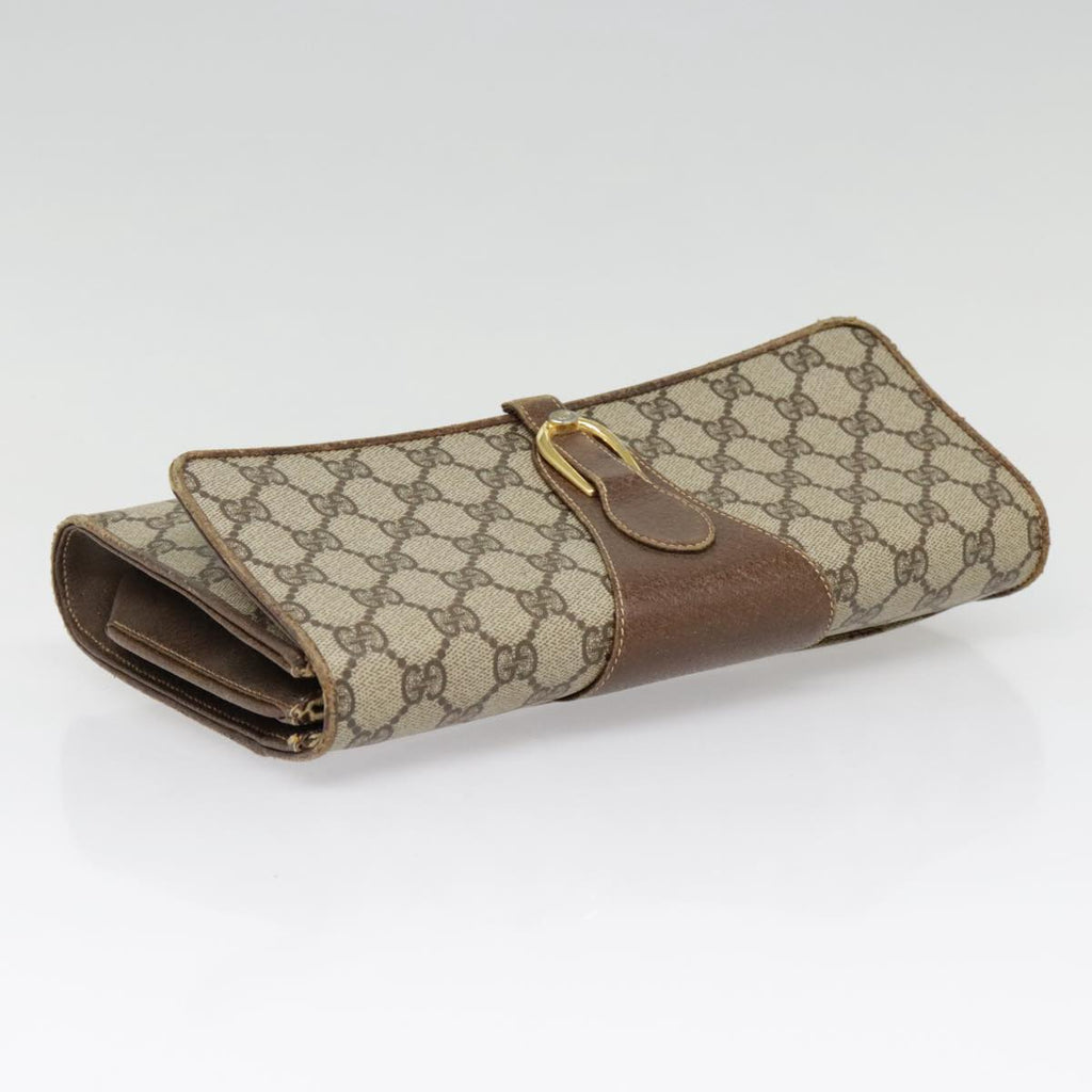GUCCI GG Supreme Shoulder Bag PVC Beige Gold Silver 904 02 050 90654