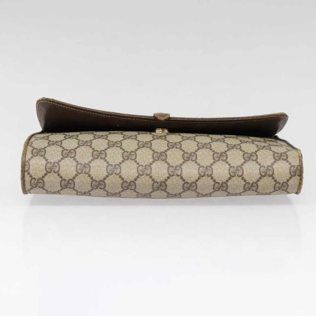 GUCCI GG Supreme Shoulder Bag PVC Beige Gold Silver 904 02 050 90654