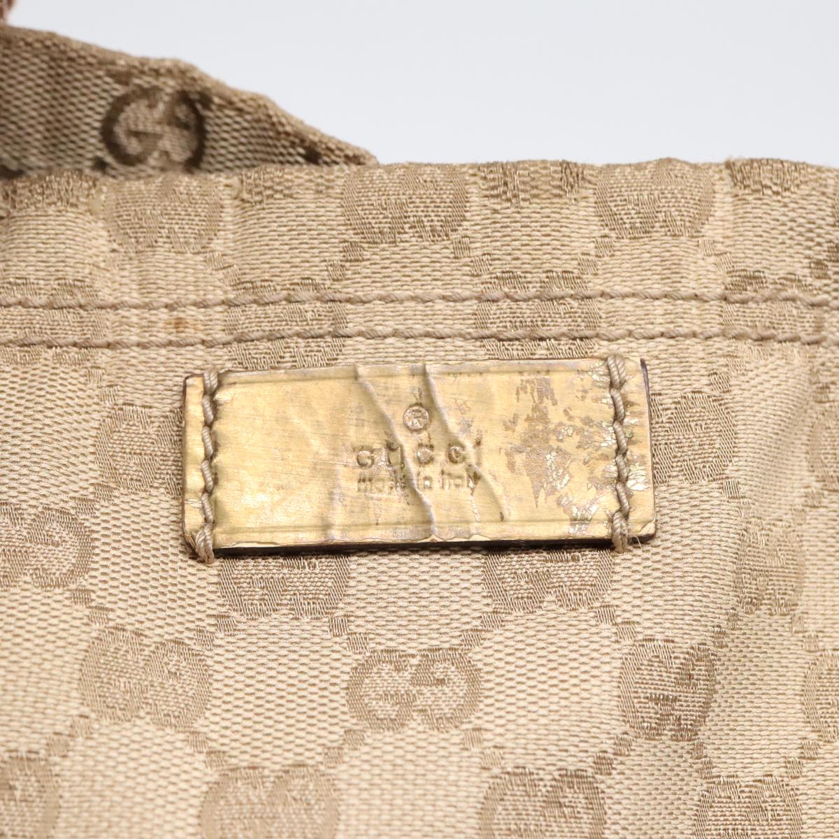 GUCCI GG Canvas Sherry Line Tote Bag Beige Pink 189669 90670