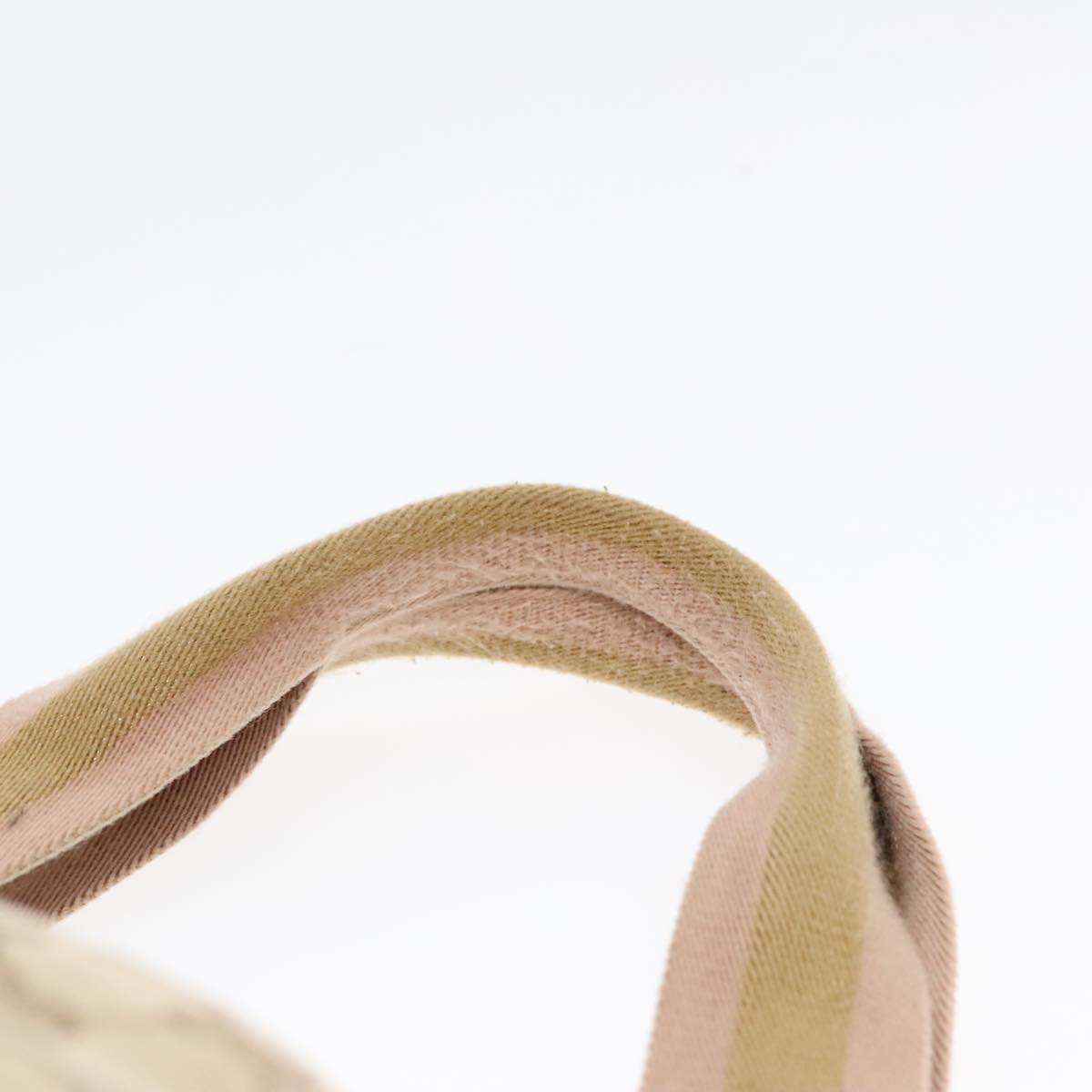 GUCCI GG Canvas Sherry Line Tote Bag Beige Pink 189669 90670