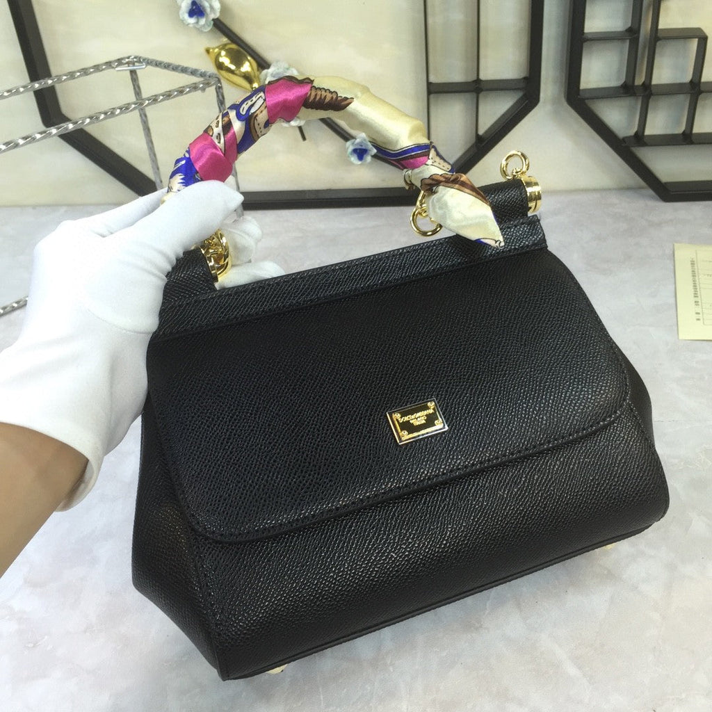 GLAMI MeGLAMIum Sicily Handbag In Dauphine Black For Women 10.2in/26cm GLAMI Ã‚Â GLAMI4347A100180999