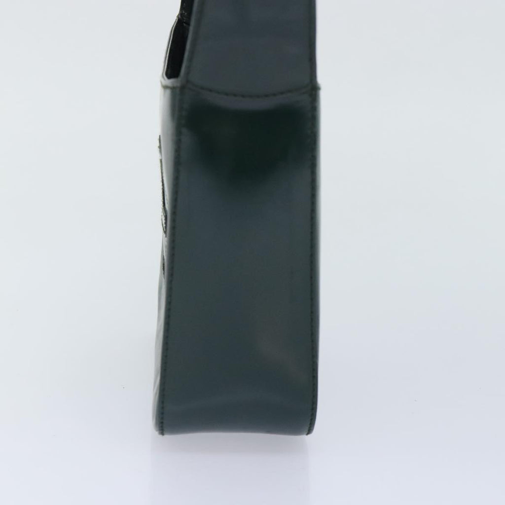 GUCCI Hand Bag Patent Leather Green Silver 90679