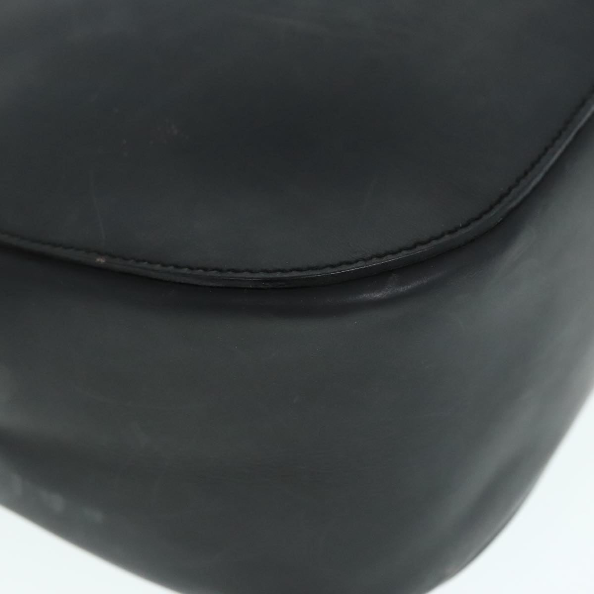 GUCCI Bamboo Hand Bag Leather Black Red Silver 001.3739 3444 90680