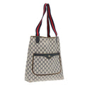 GUCCI GG Supreme Sherry Line Tote Bag PVC Leather Navy 40.02.003 90681