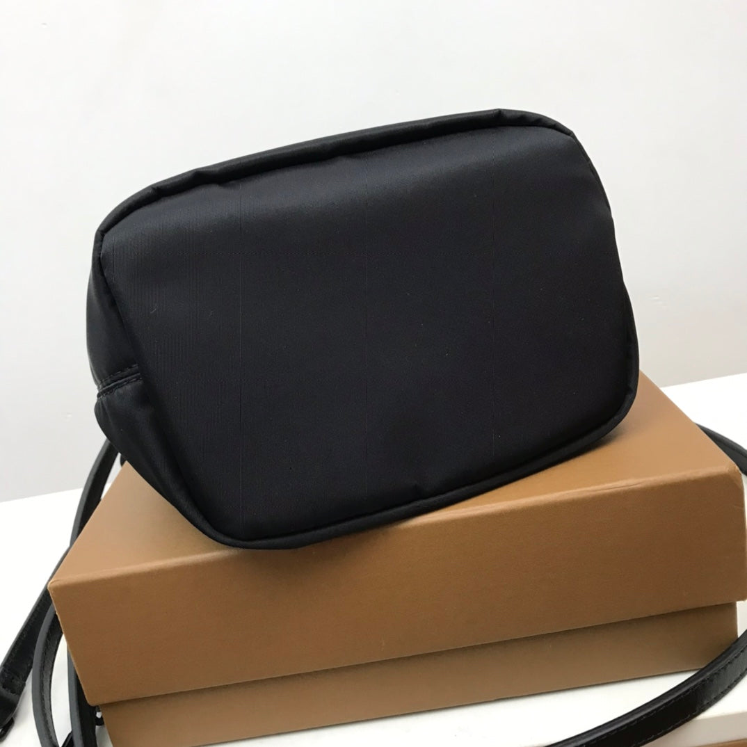 GLAMI Logo Print Nylon Drawcord Pouch Black For Women, Bags 7.7in/19.5cm