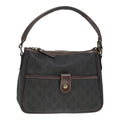 GUCCI GG Canvas Hand Bag Black Gold 190258 90689
