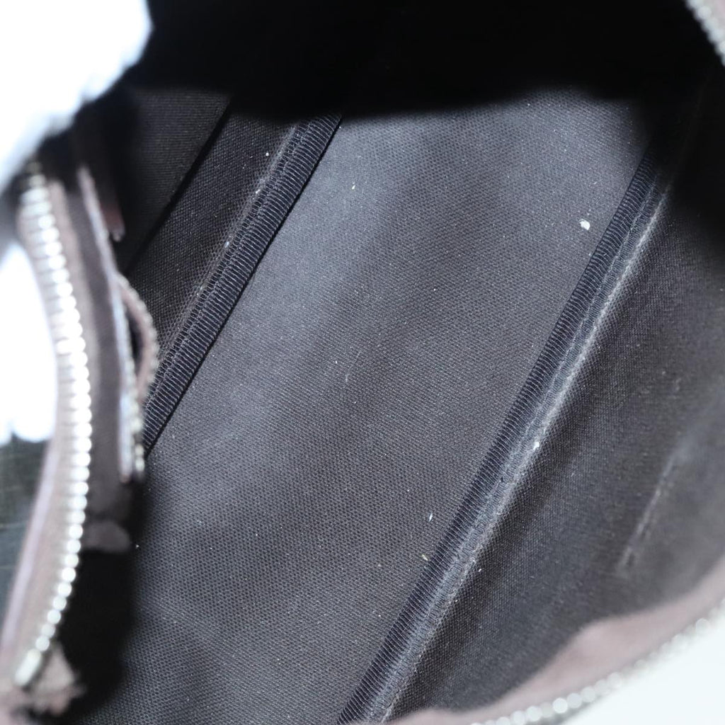 GUCCI GG Canvas Hand Bag Black Gold 190258 90689