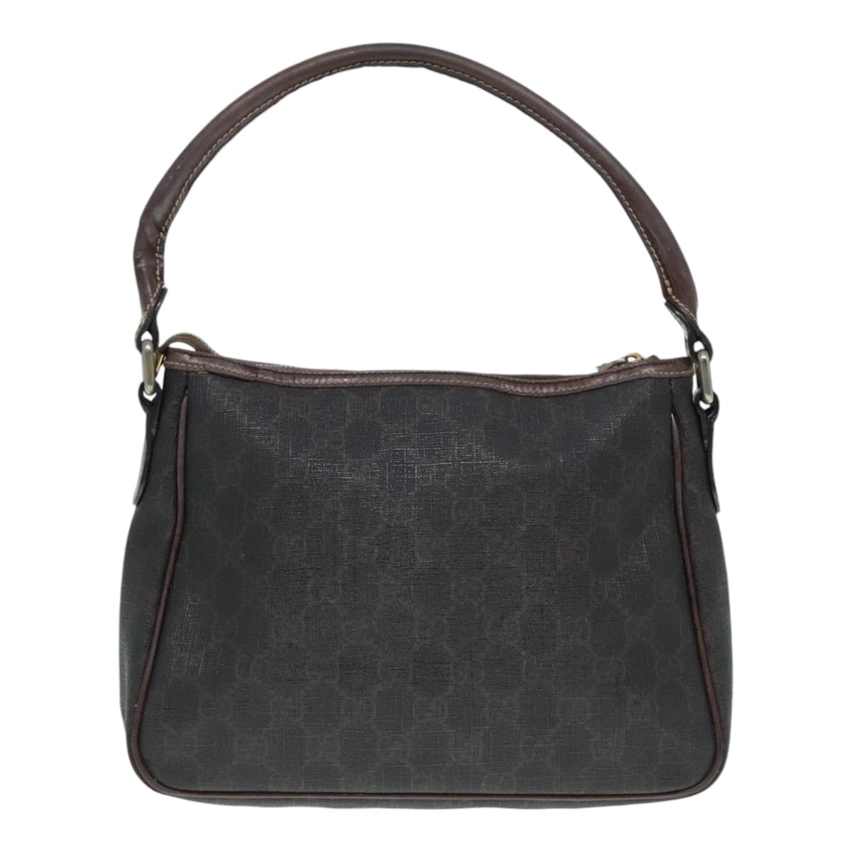 GUCCI GG Canvas Hand Bag Black Gold 190258 90689