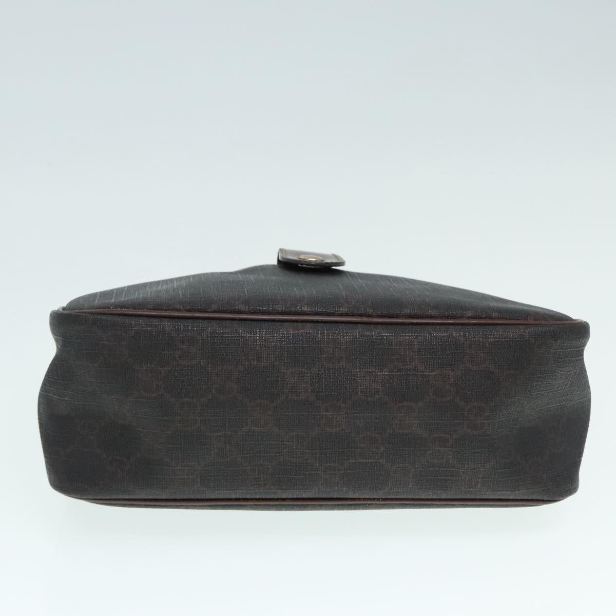 GUCCI GG Canvas Hand Bag Black Gold 190258 90689