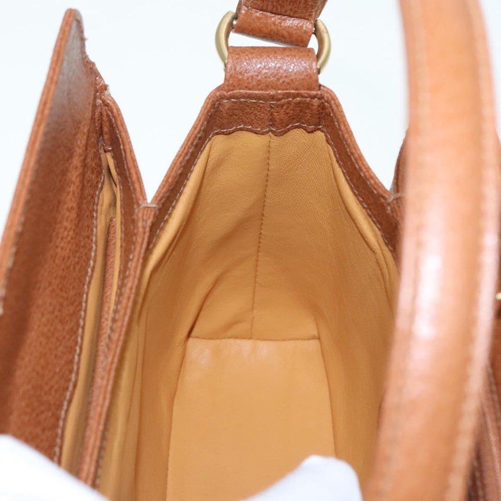GUCCI Bamboo Hand Bag Leather 2way Brown Gold 90691