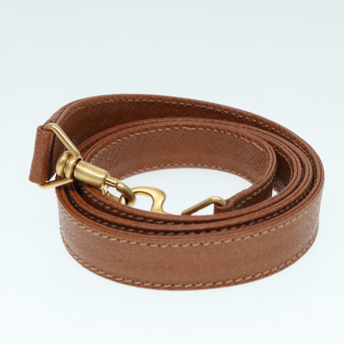 GUCCI Bamboo Hand Bag Leather 2way Brown Gold 90691