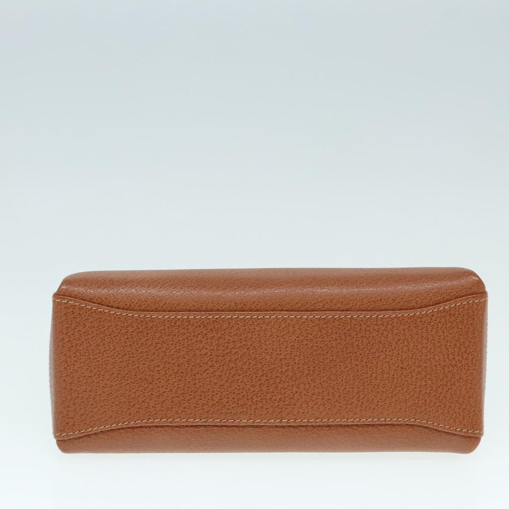 GUCCI Bamboo Hand Bag Leather 2way Brown Gold 90691