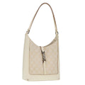 GUCCI GG Canvas Jackie Shoulder Bag Beige Silver 001 3876 90716