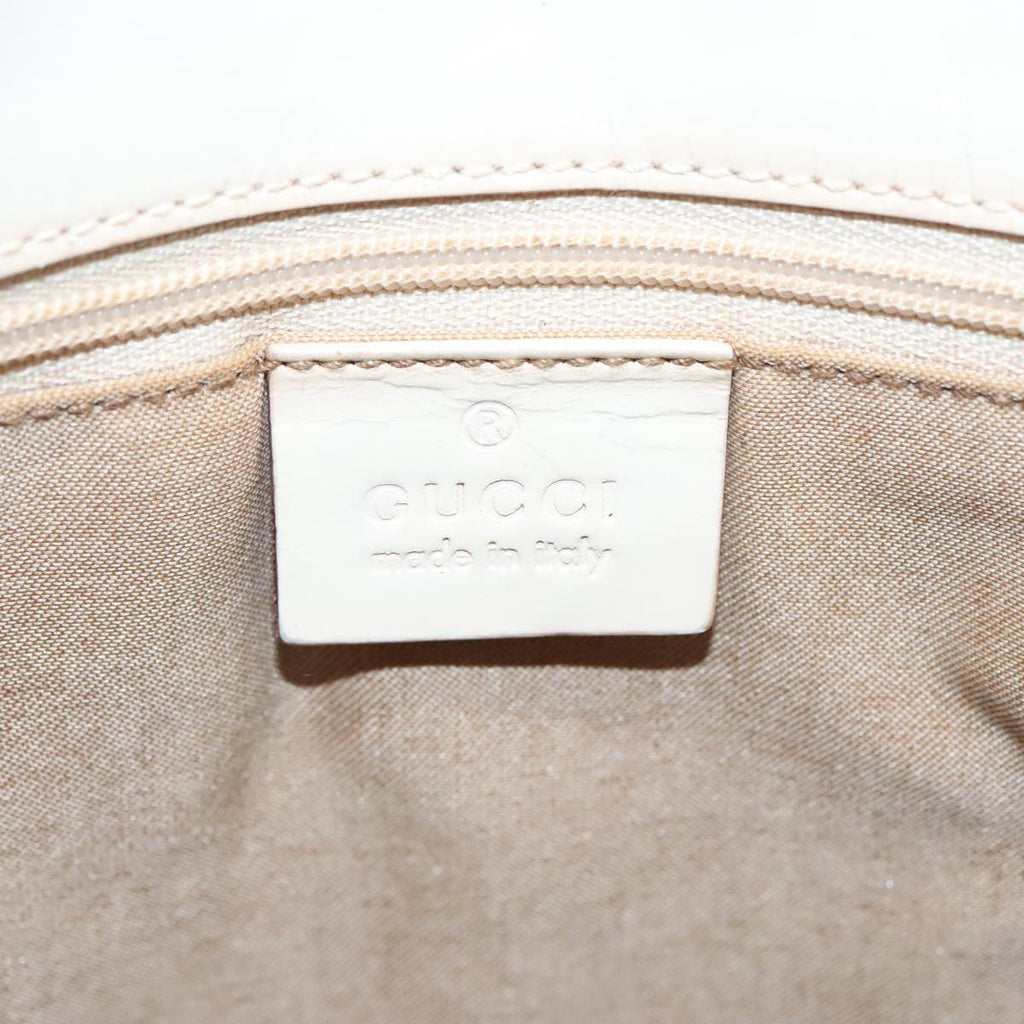 GUCCI GG Canvas Jackie Shoulder Bag Beige Silver 001 3876 90716