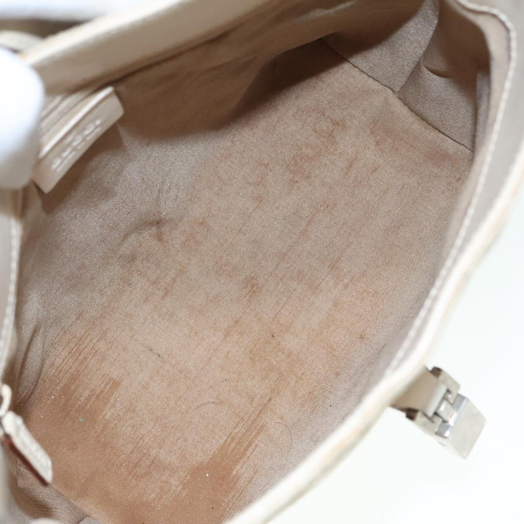 GUCCI GG Canvas Jackie Shoulder Bag Beige Silver 001 3876 90716