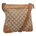 GUCCI GG Canvas Shoulder Bag Beige 90726