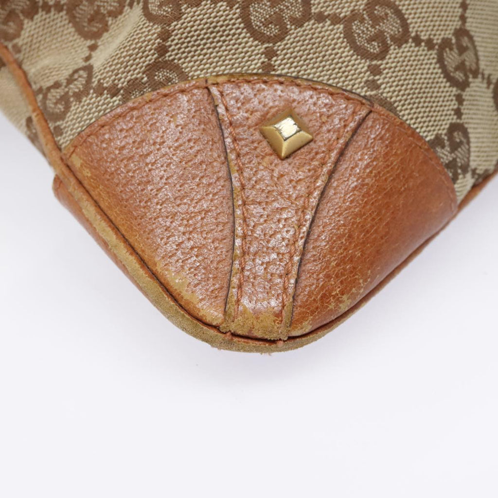 GUCCI GG Canvas Shoulder Bag Beige 90726