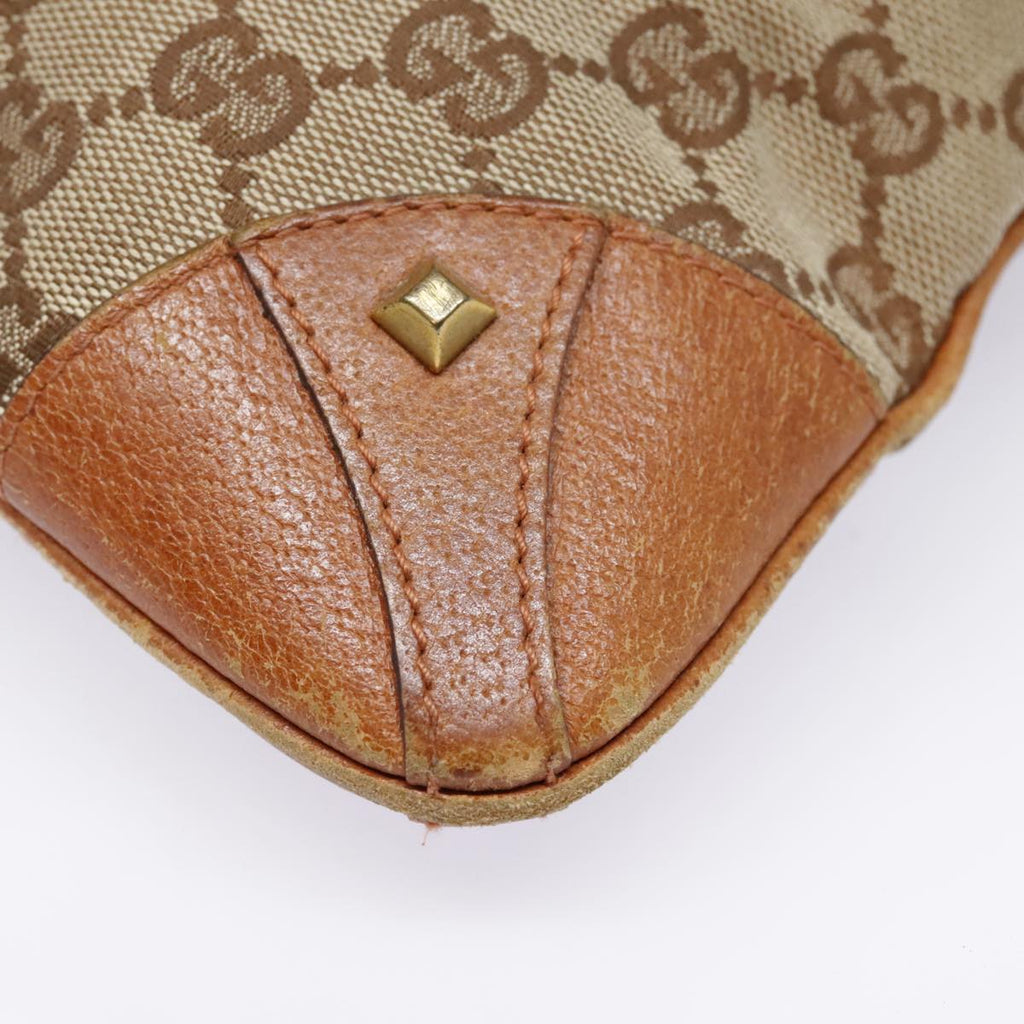 GUCCI GG Canvas Shoulder Bag Beige 90726