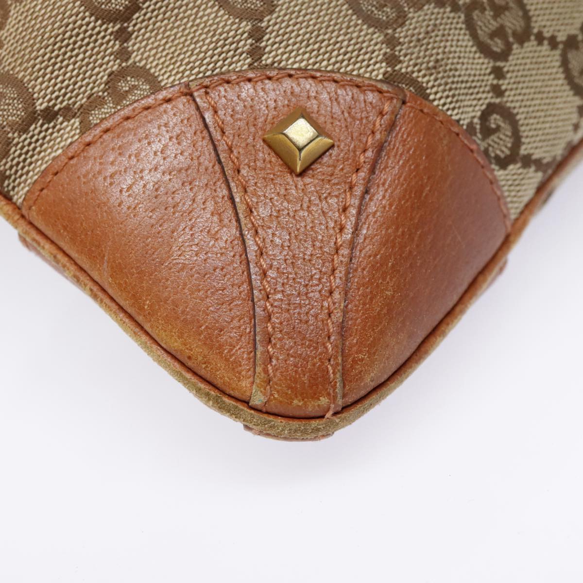 GUCCI GG Canvas Shoulder Bag Beige 90726