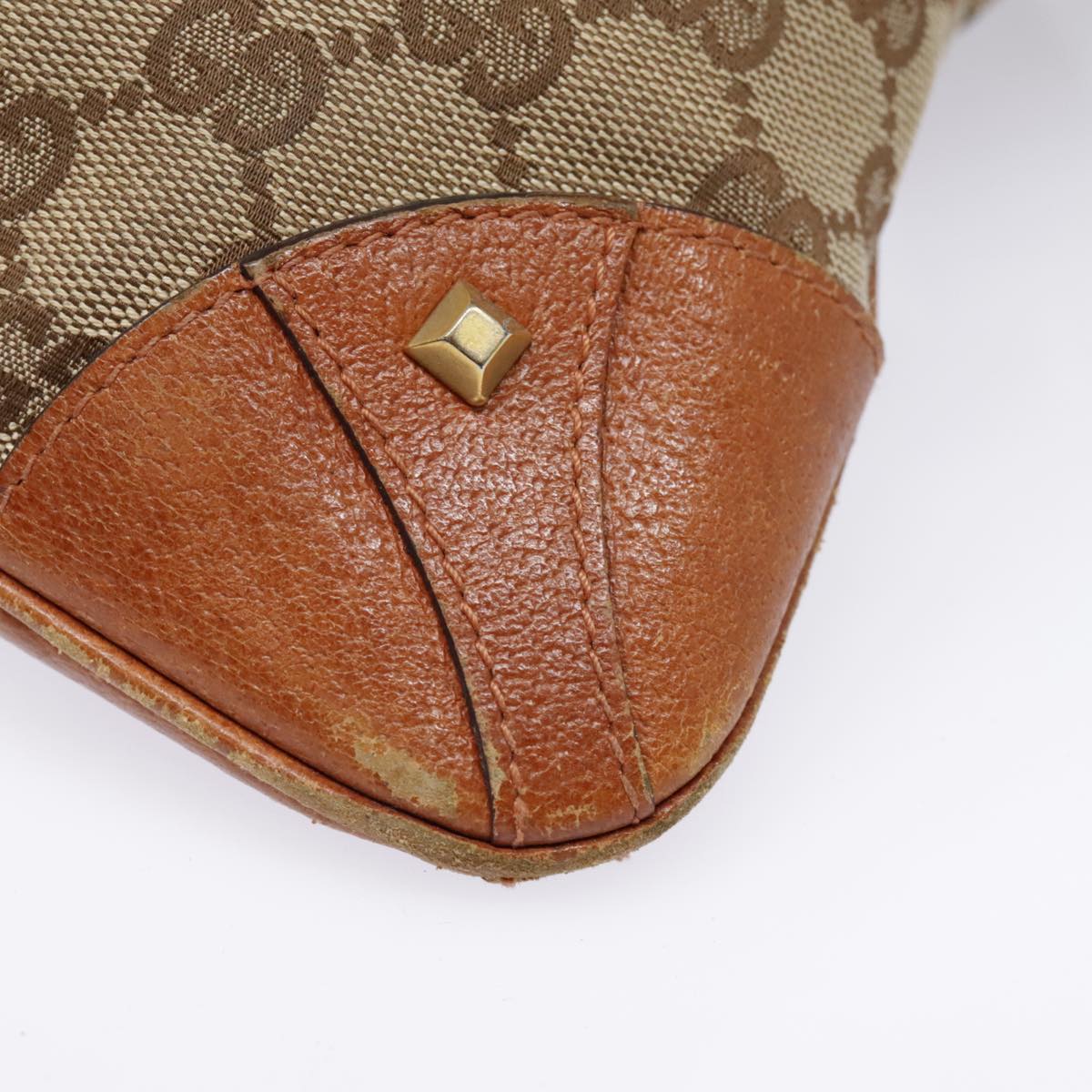 GUCCI GG Canvas Shoulder Bag Beige 90726