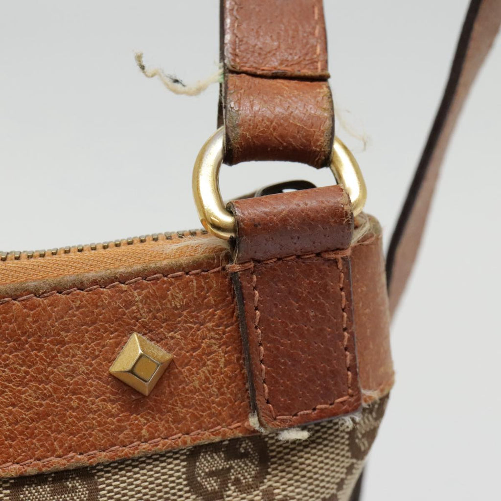 GUCCI GG Canvas Shoulder Bag Beige 90726