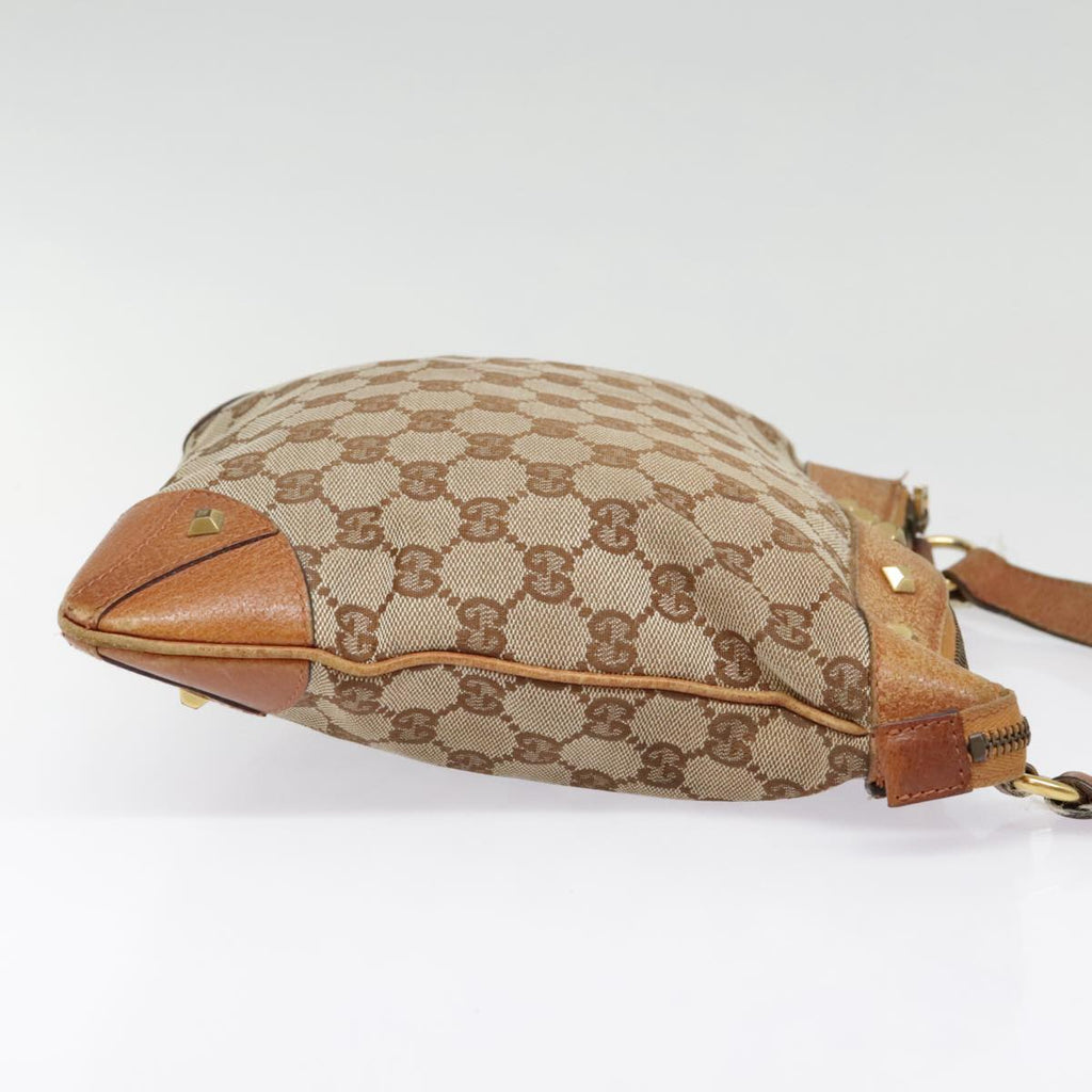 GUCCI GG Canvas Shoulder Bag Beige 90726