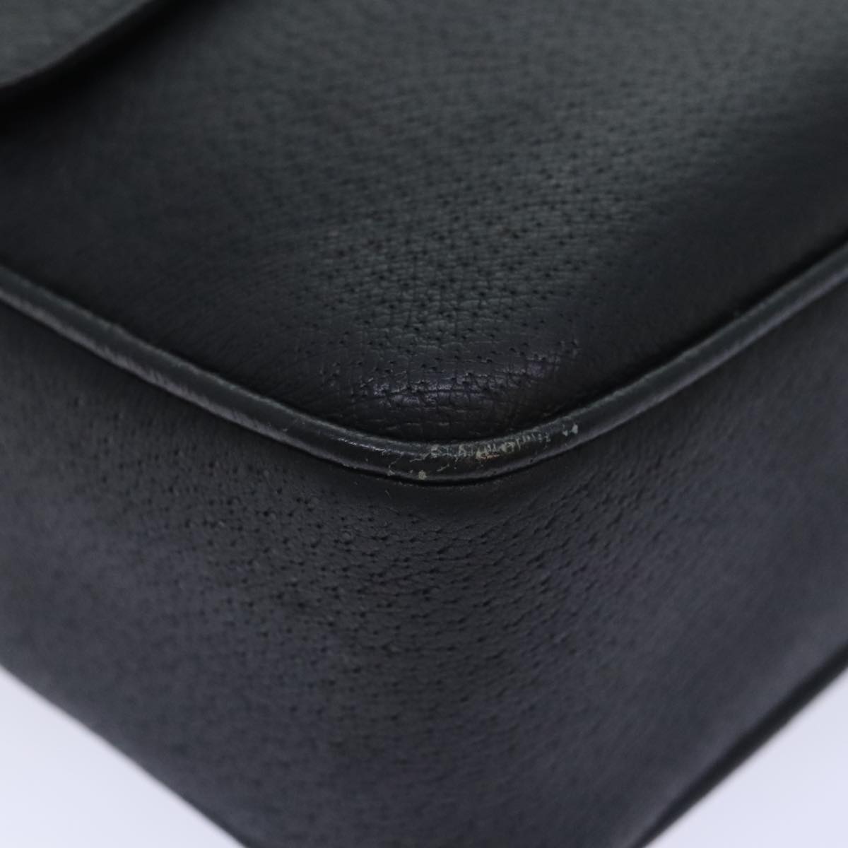 GUCCI Shoulder Bag Leather Black 90731
