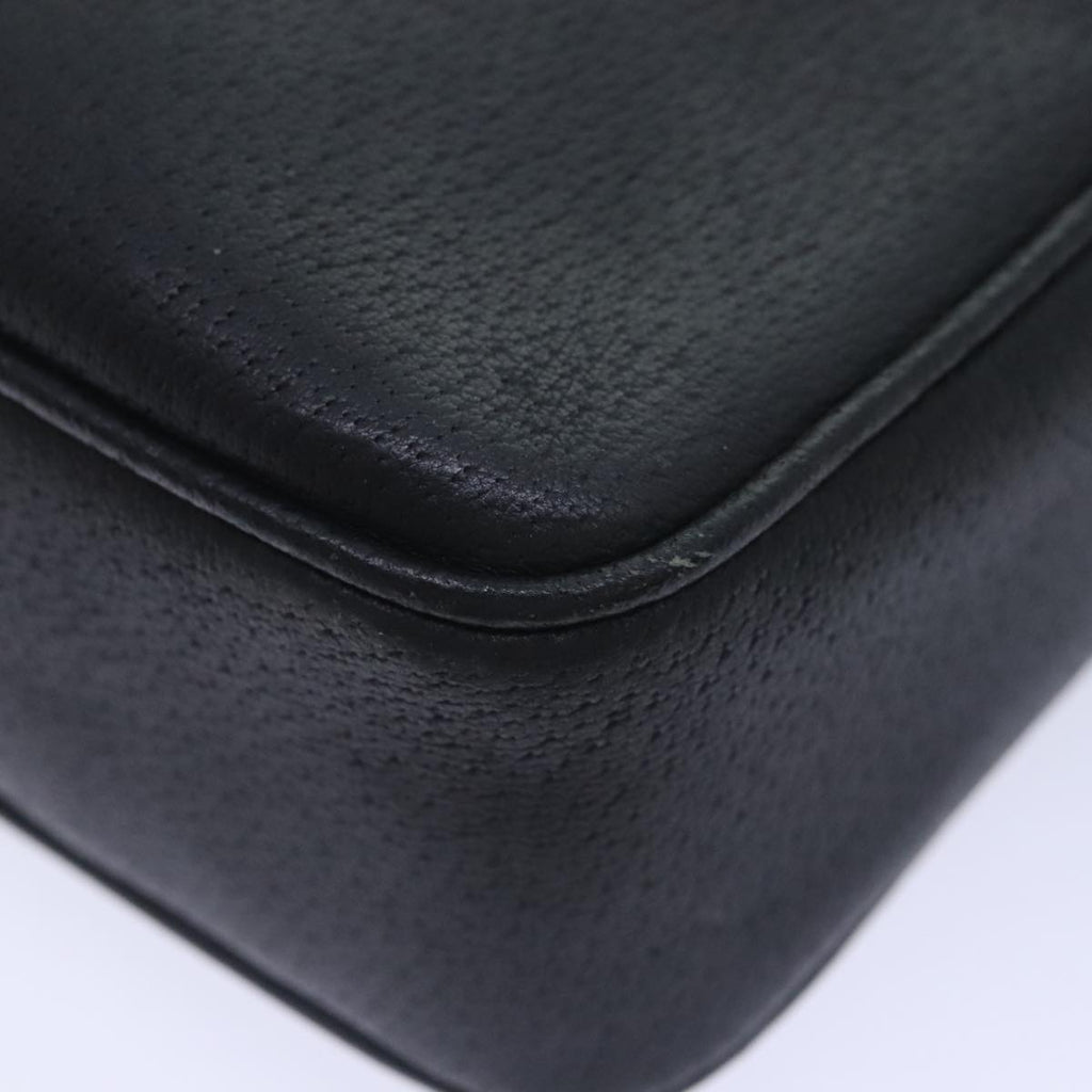 GUCCI Shoulder Bag Leather Black 90731