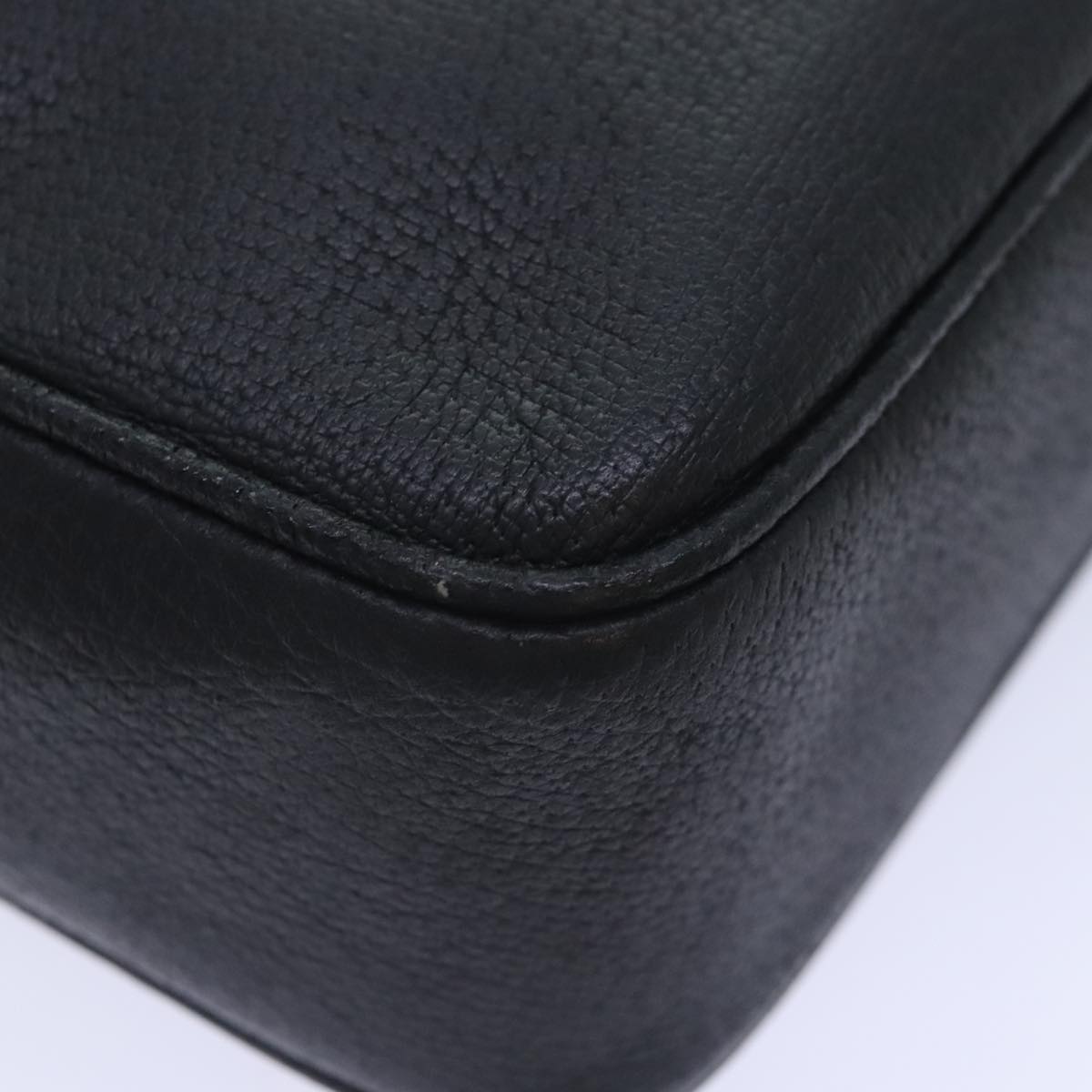 GUCCI Shoulder Bag Leather Black 90731
