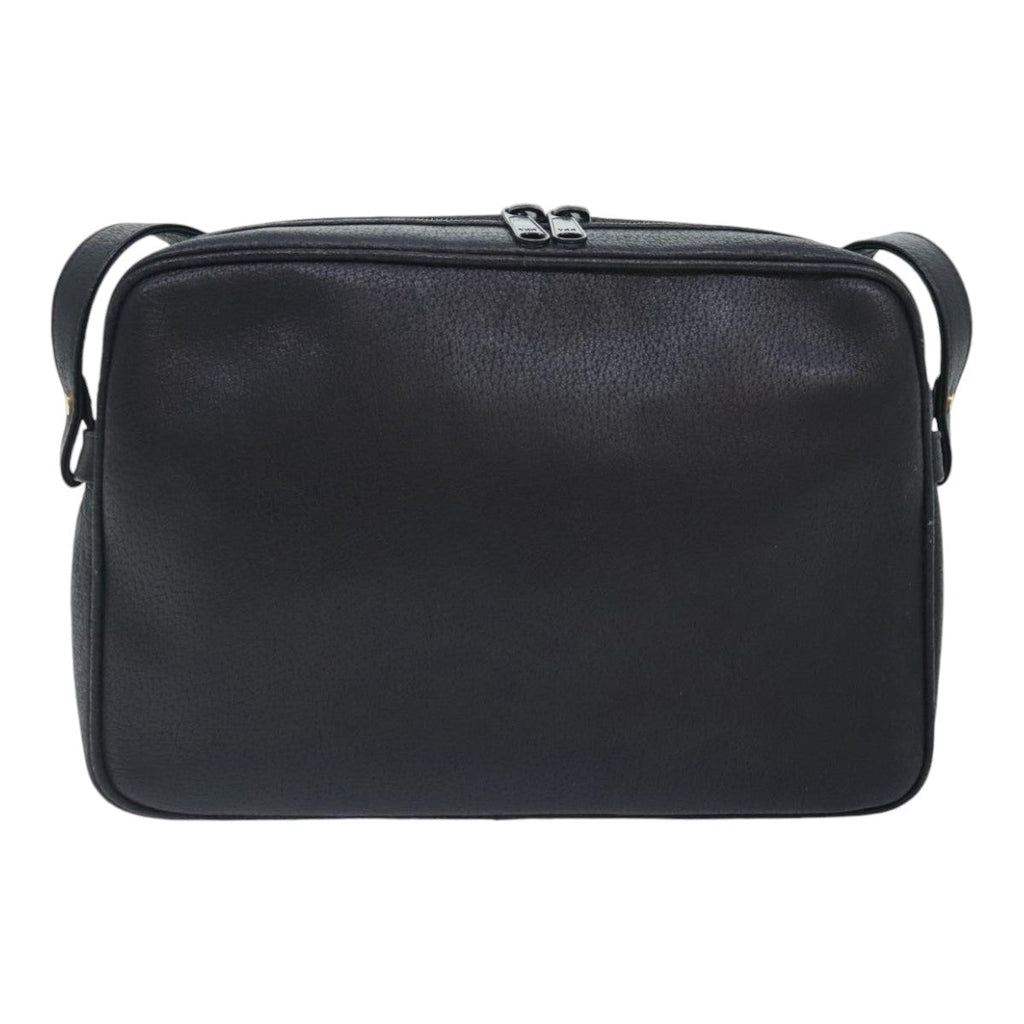 GUCCI Shoulder Bag Leather Black 90731