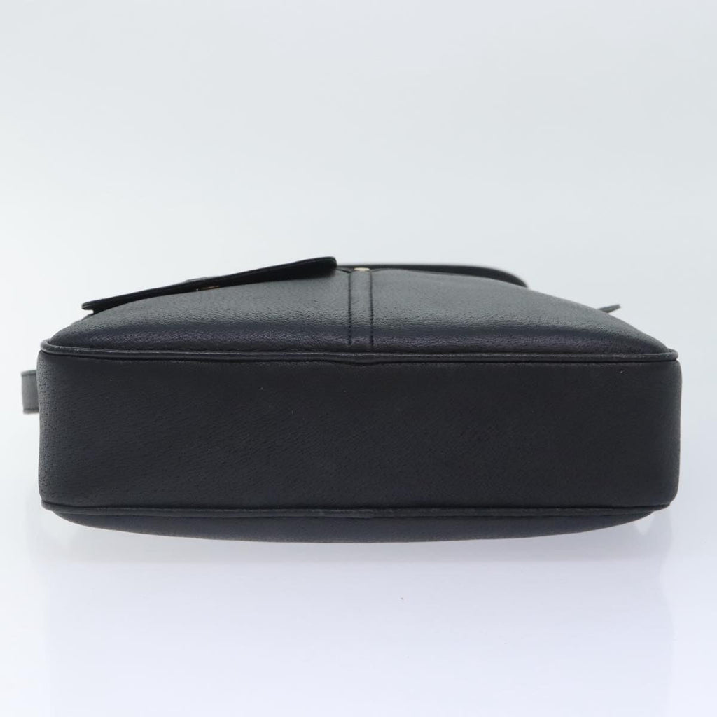 GUCCI Shoulder Bag Leather Black 90731