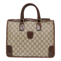 GUCCI GG Canvas Hand Bag PVC Beige 90751