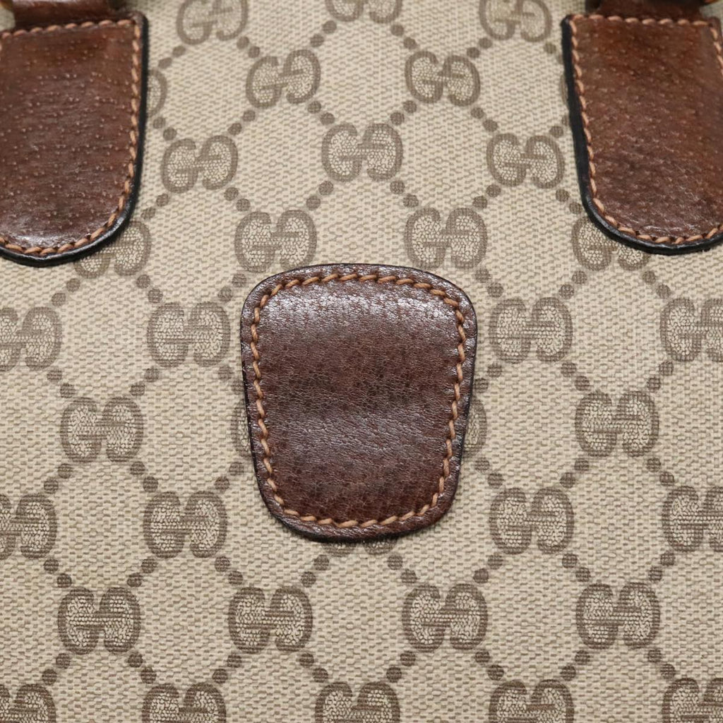 GUCCI GG Canvas Hand Bag PVC Beige 90751