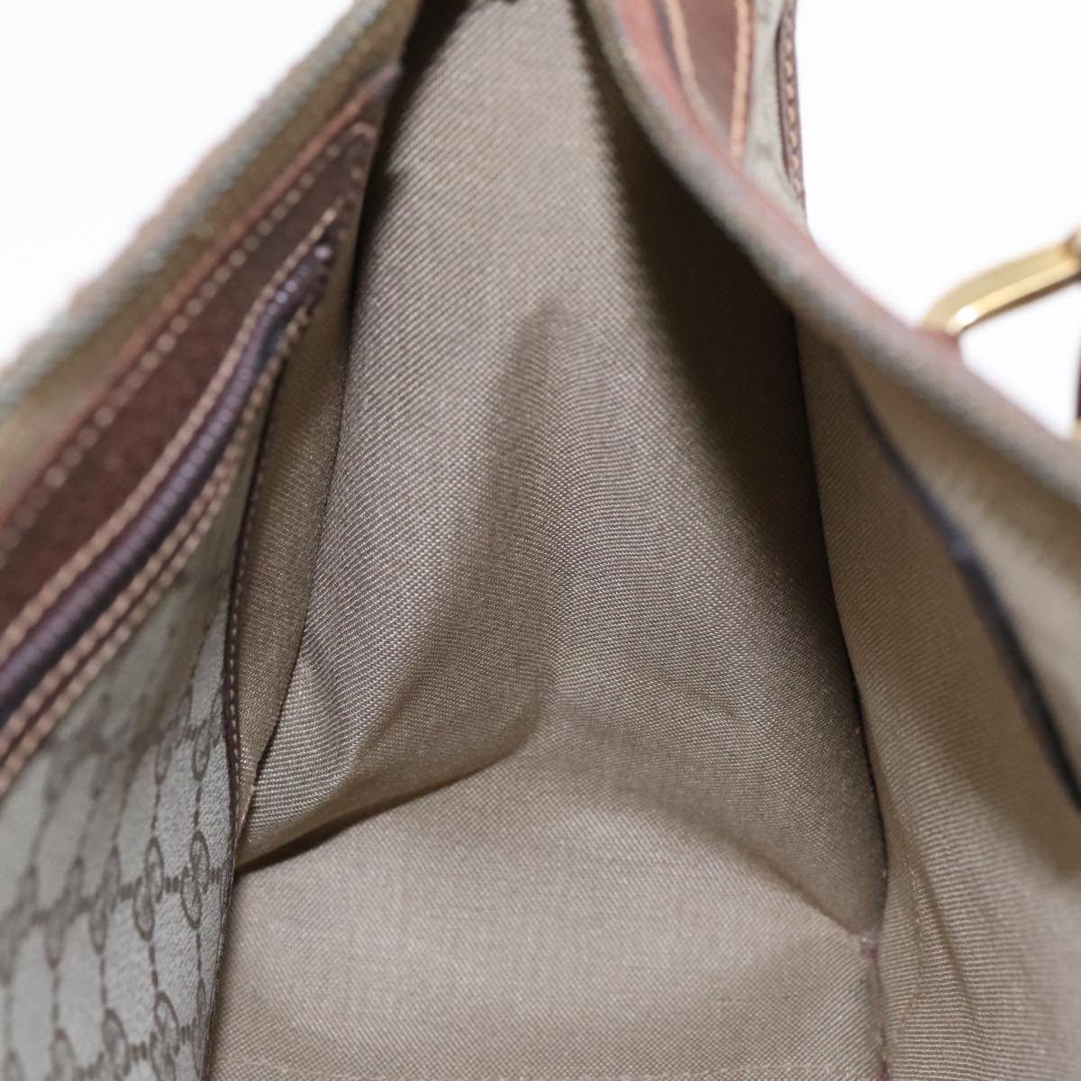 GUCCI GG Canvas Hand Bag PVC Beige 90751
