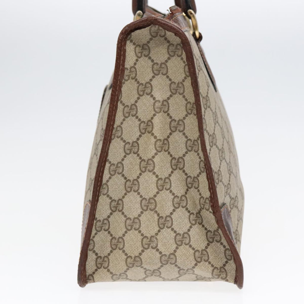 GUCCI GG Canvas Hand Bag PVC Beige 90751