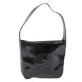 GUCCI Shoulder Bag Patent leather Black Silver 000 1186 0506 90777