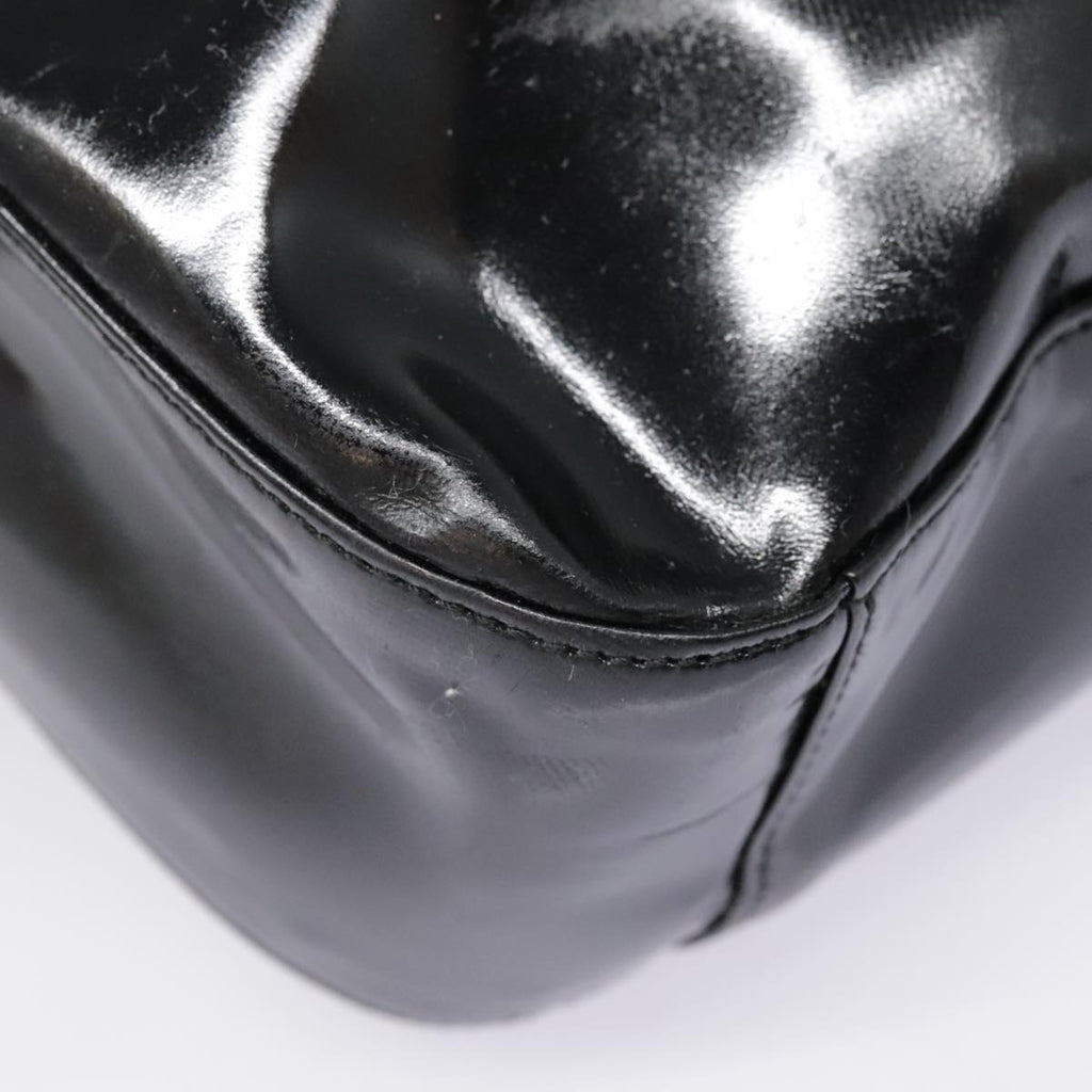 GUCCI Shoulder Bag Patent leather Black Silver 000 1186 0506 90777