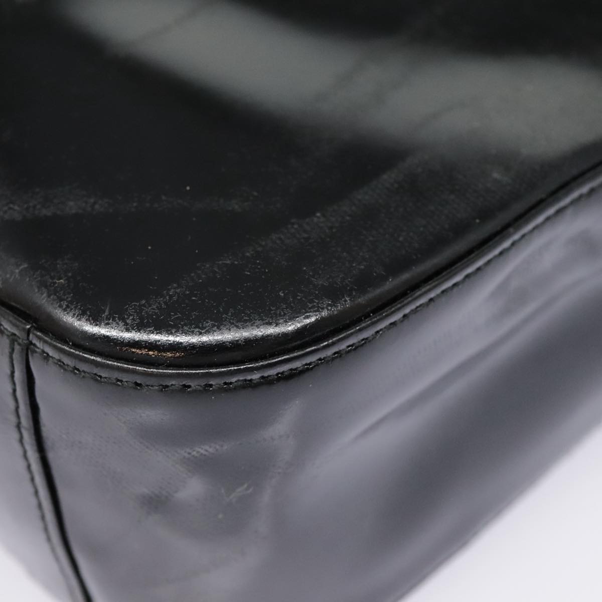 GUCCI Shoulder Bag Patent leather Black Silver 000 1186 0506 90777