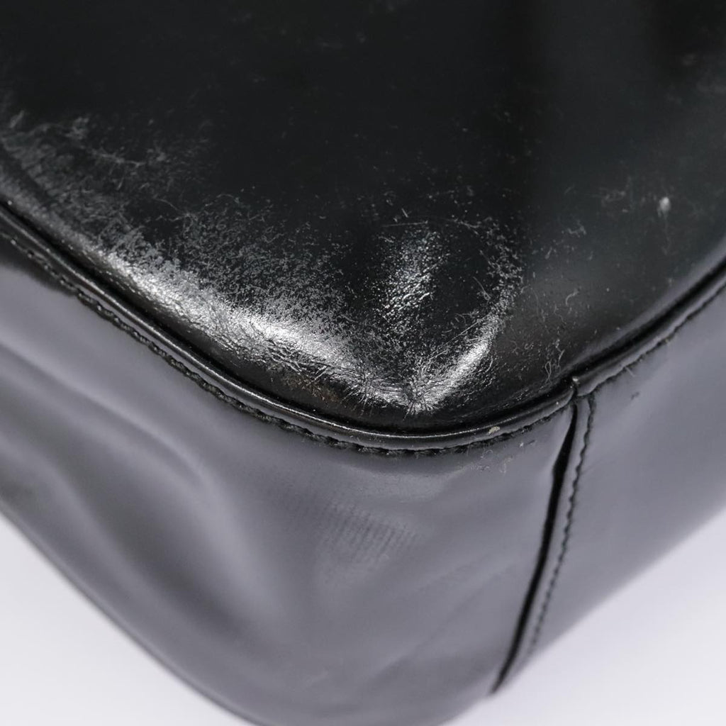 GUCCI Shoulder Bag Patent leather Black Silver 000 1186 0506 90777