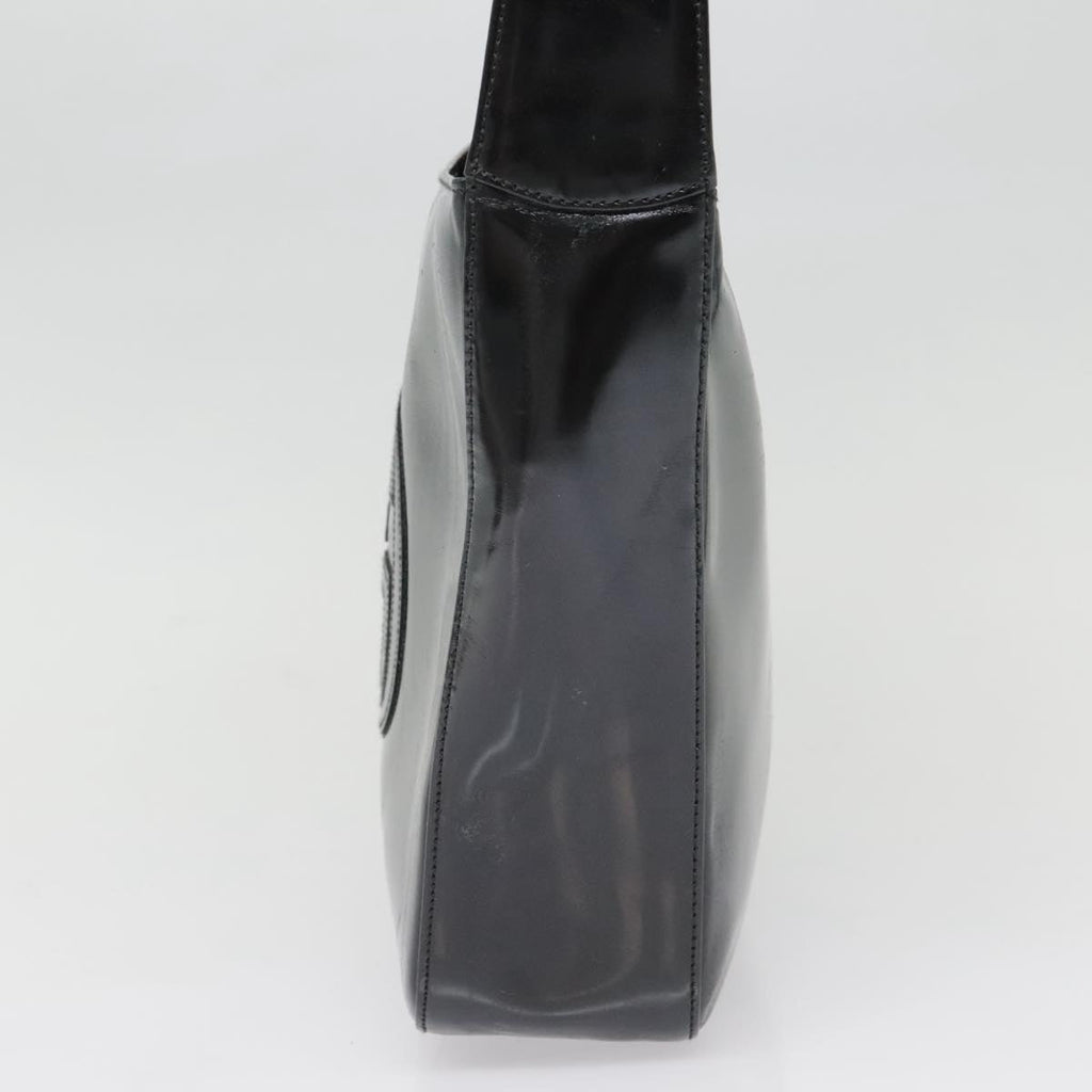 GUCCI Shoulder Bag Patent leather Black Silver 000 1186 0506 90777