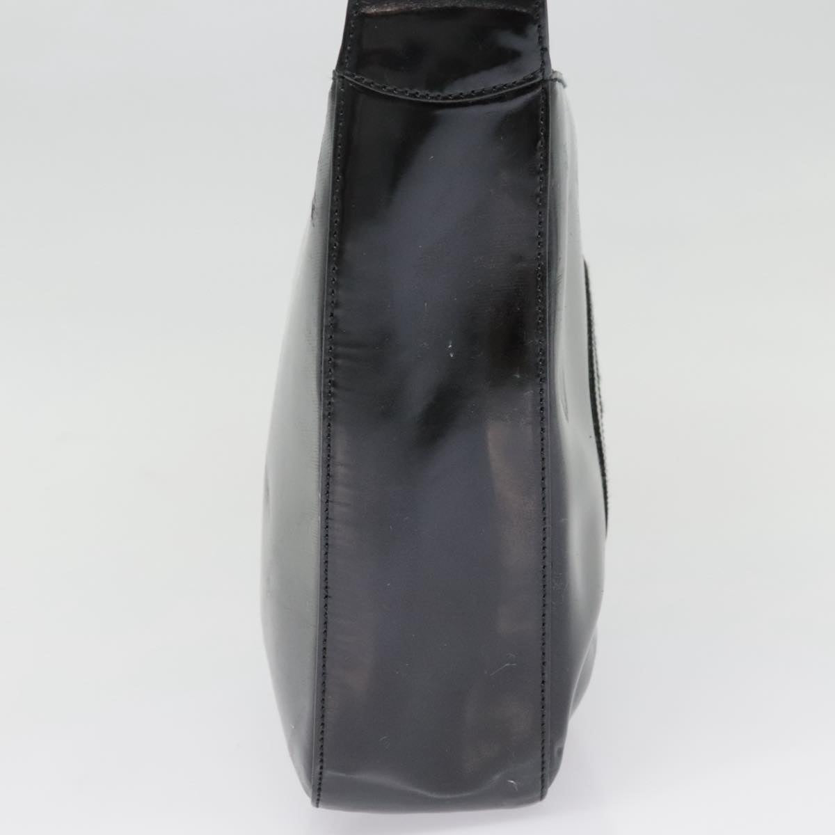 GUCCI Shoulder Bag Patent leather Black Silver 000 1186 0506 90777