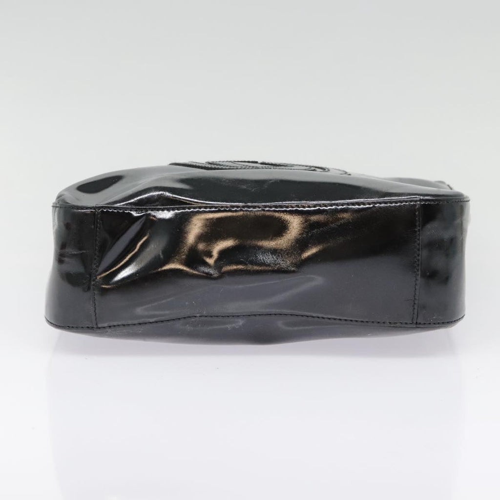 GUCCI Shoulder Bag Patent leather Black Silver 000 1186 0506 90777
