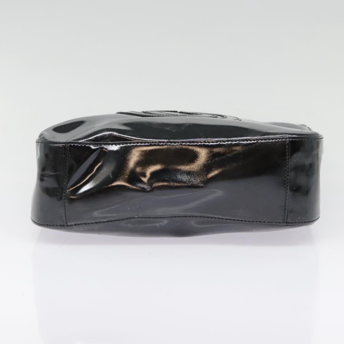 GUCCI Shoulder Bag Patent leather Black Silver 000 1186 0506 90777