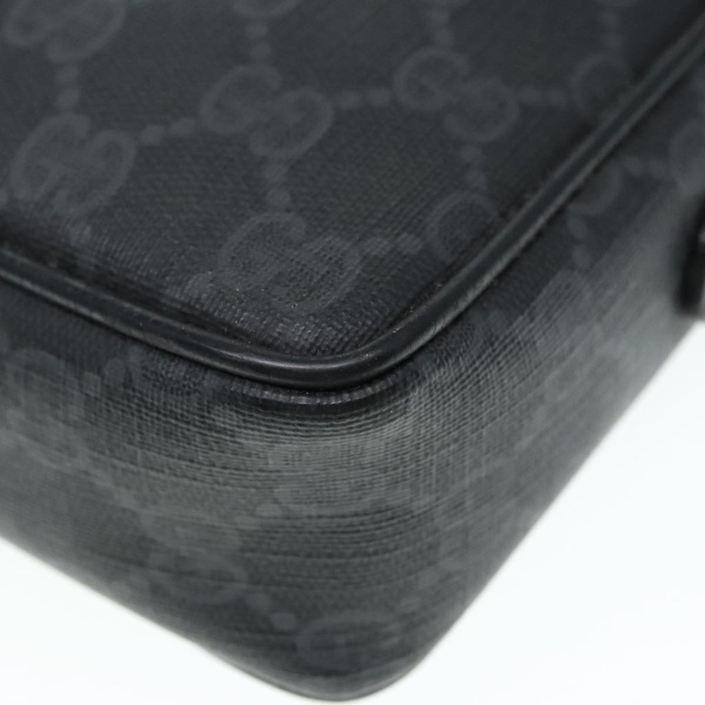 GUCCI GG Canvas Clutch Bag PVC Black 90791