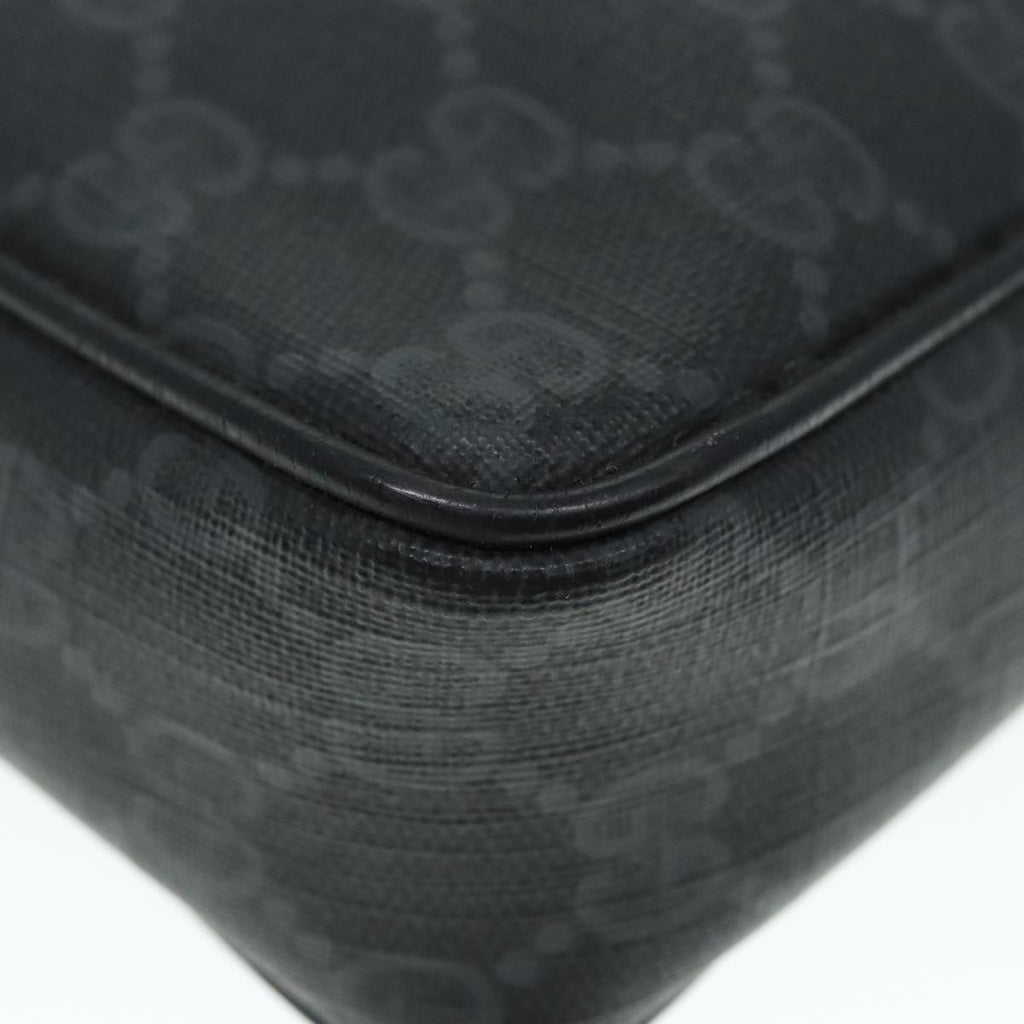 GUCCI GG Canvas Clutch Bag PVC Black 90791